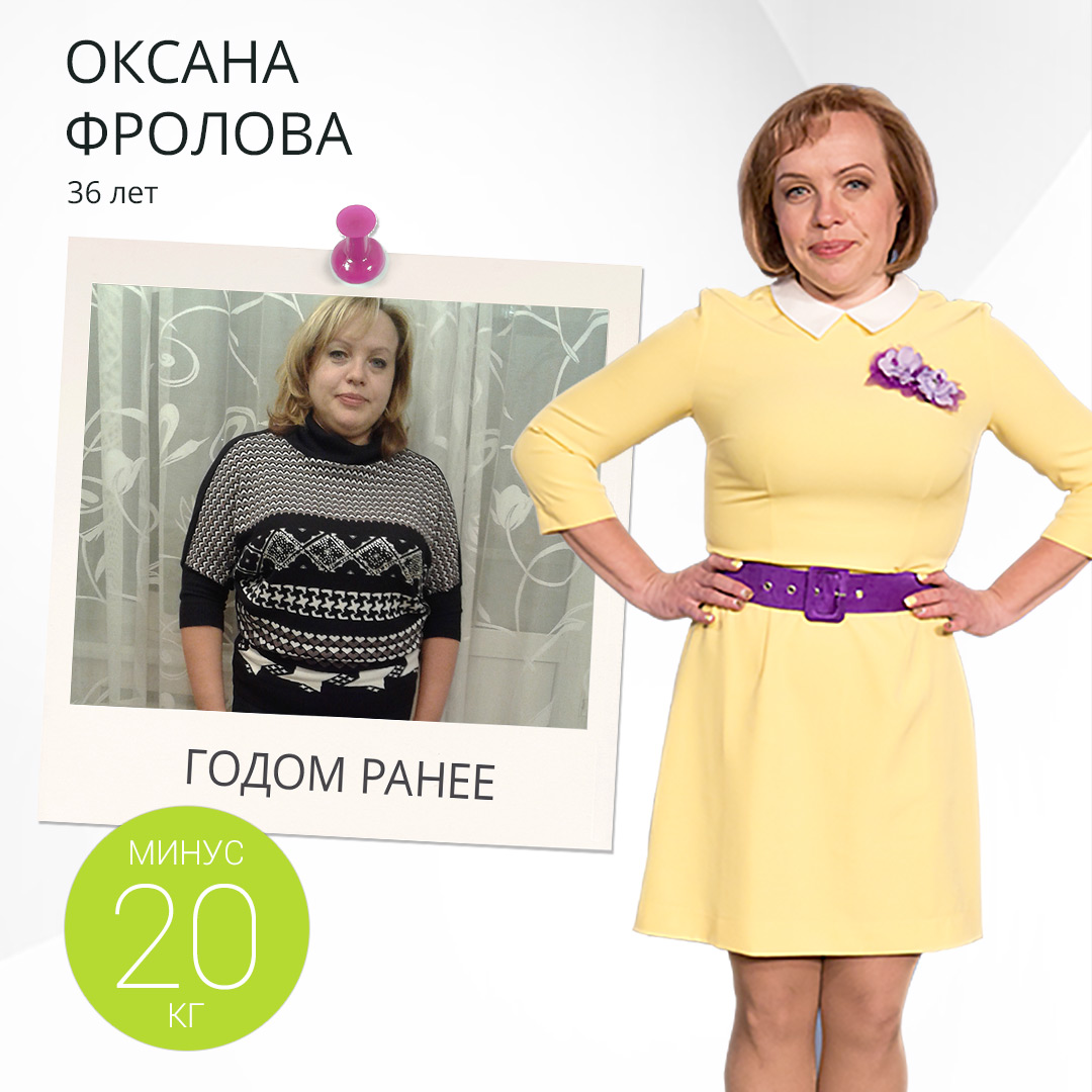 Оксана Фролова снизила вес на 20 килограмм