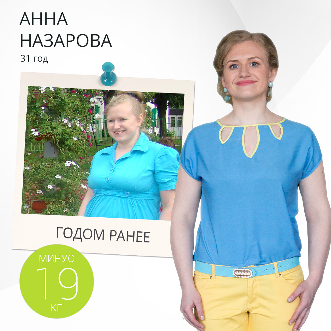 Анна Назарова похудела на 19 килограммов