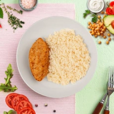 Рыбная котлета с рисом