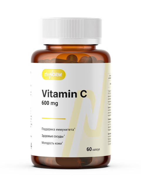 Купить Витамин Ц 600 мг, 60 капсул на 2 месяца. Биологически активная добавка Vitamin-C theNORM цена