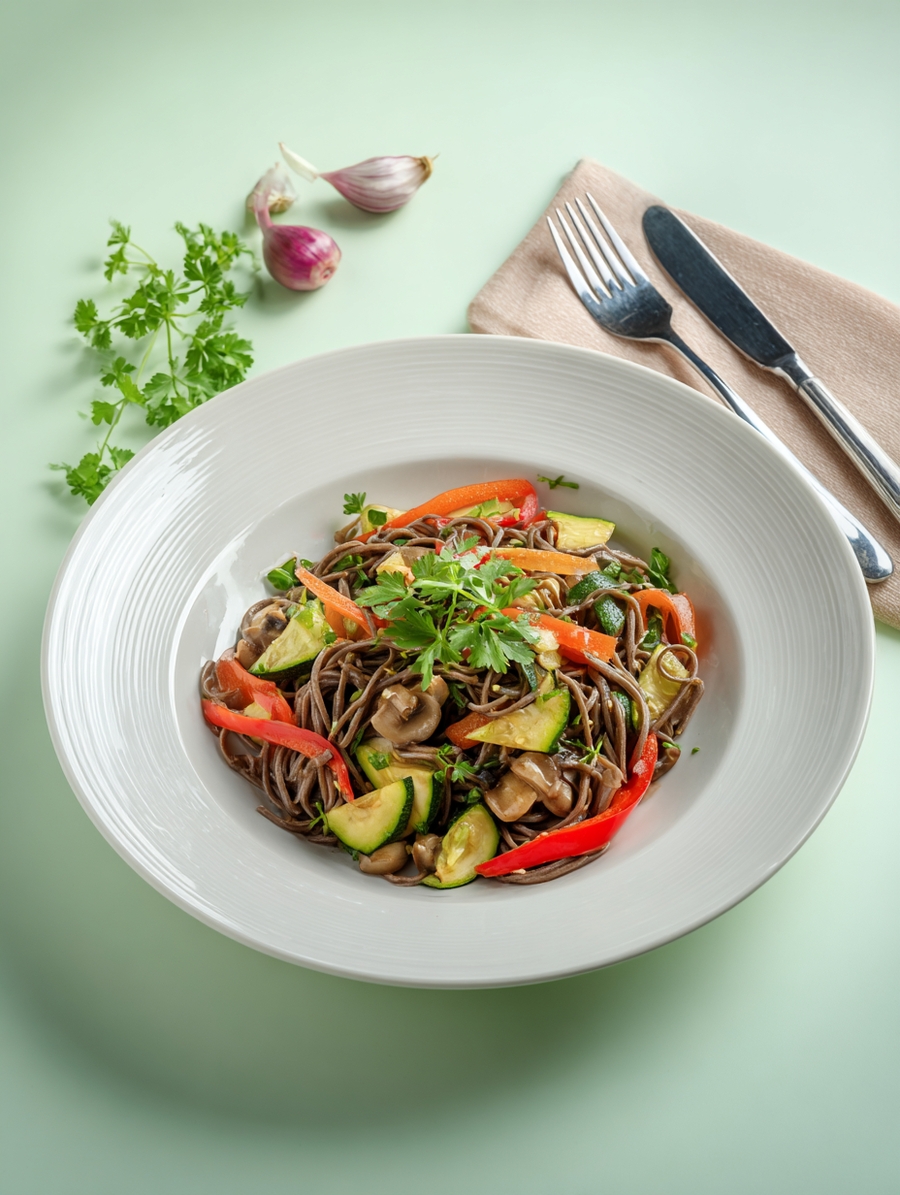 Лапша Соба с овощами