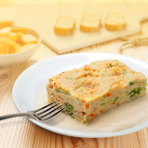 Обед Запеканка овощная с курицей и соусом бешамель. ВИП меню TheNorm