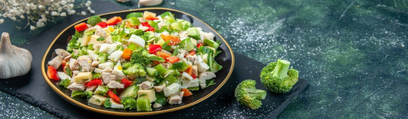 Рецепт на ужин Салат с треской и брокколи